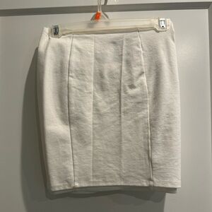 Luxe White Pencil skirt. XS